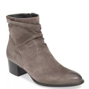 $480 PAUL GREEN Brianna Slouchy Bootie BLOCK brown MINERAL SUEDE 10.5 (TS12)